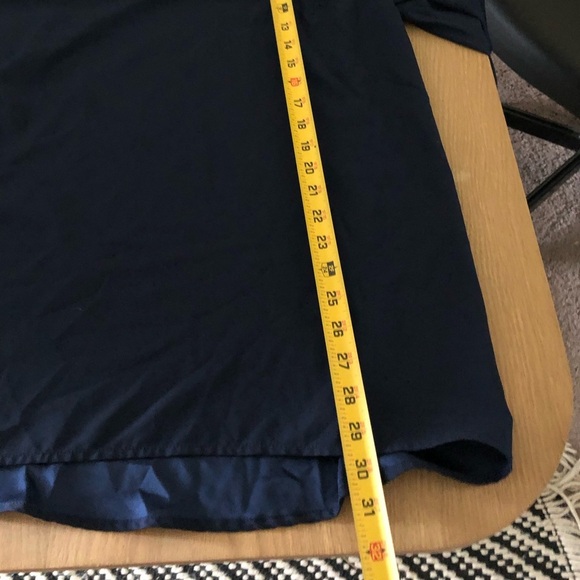 Lane Bryant|Navy Chiffon bell sleeve blouse, bow tie in back, sleeve buttons••• - Picture 8 of 8